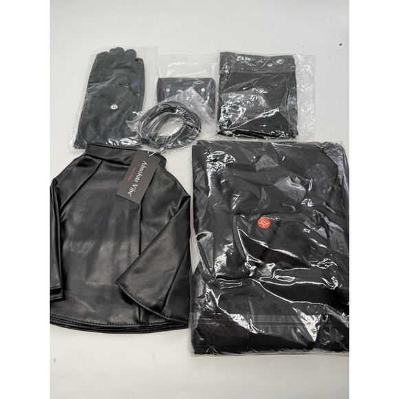 Absolute Vibe Plague Doctor Costume XL Robe Belt Gloves Cross Belt Cloak Bag - Picture 4 of 10